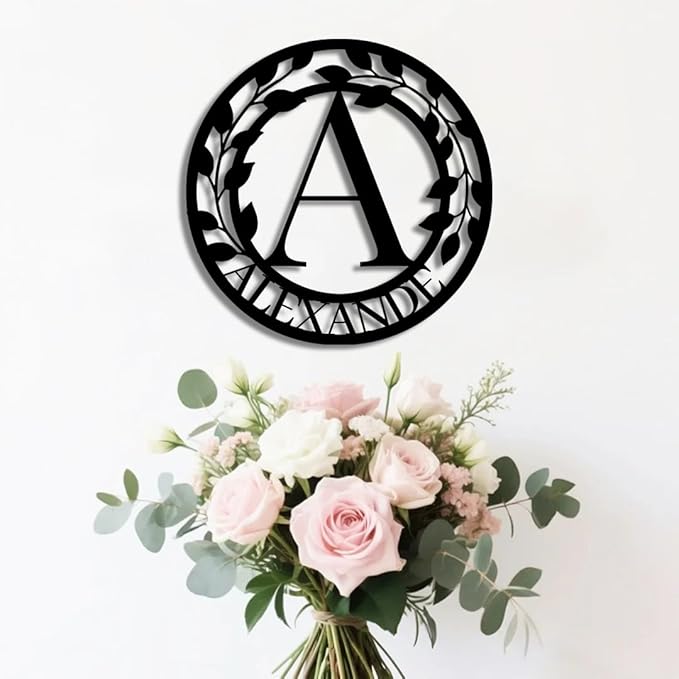 Personalized Metal Last Name Sign | Custom Metal Signs | Family Wall Art & Split Letter Name | Wedding Gift & Anniversary | Indoor Decor Gift for Women, Men, Wife, Parents, Couple