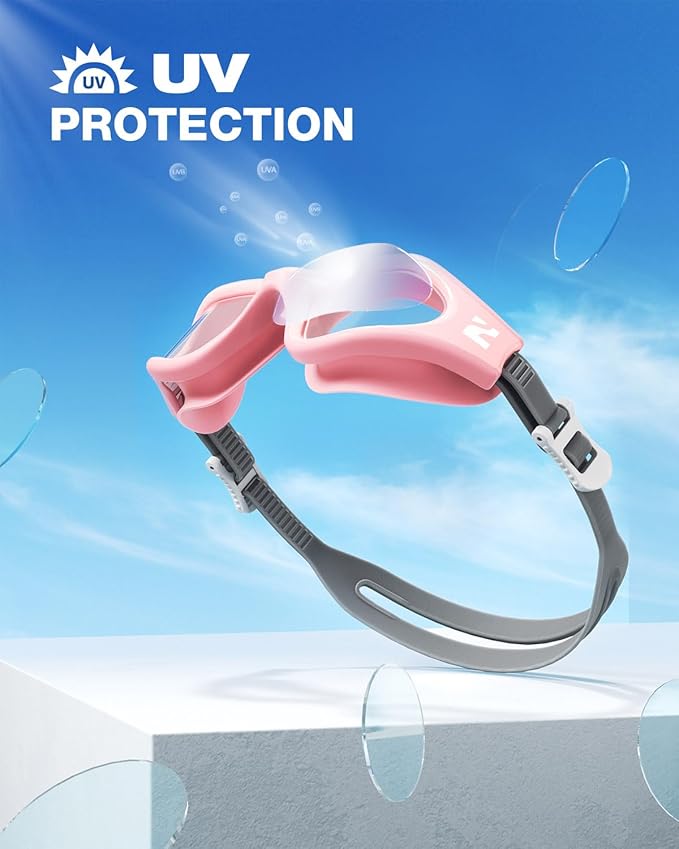 ZIONOR G1 Lite Swim Goggles with Swim Cap Comfortable Anti-fog Swimming Goggles Cap Set for Adult Men Women