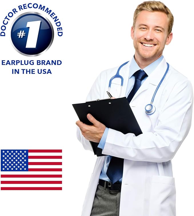 Mack's AquaBlock Swimming Earplugs, 3 Pair - Comfortable, Waterproof, Reusable Silicone Ear Plugs for Swimming, Snorkeling, Showering, Surfing and Bathing (Purple)