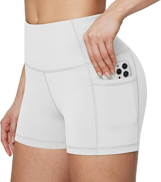 baleaf Women's 8"/ 5"/ 3" Biker Shorts High Waist Yoga Workout Gym Running Volleyball Spandex Shorts with Pockets