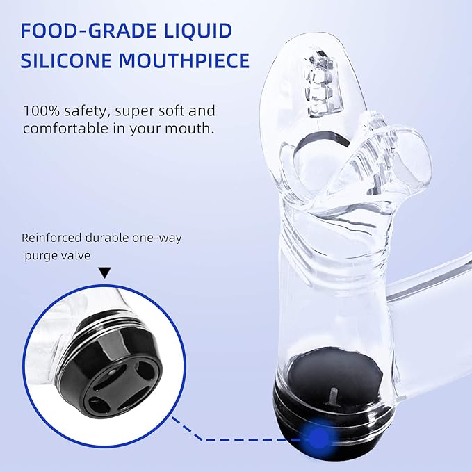 Seago Swim Snorkel for Lap Swimming, Dry Top Front Swimmer Snorkel for Adult Youth, Snorkel Gear Swimming Training Equipment in Pool and Open Water with Comfy Head Pads Food-Grade Silicone Mouthpiece