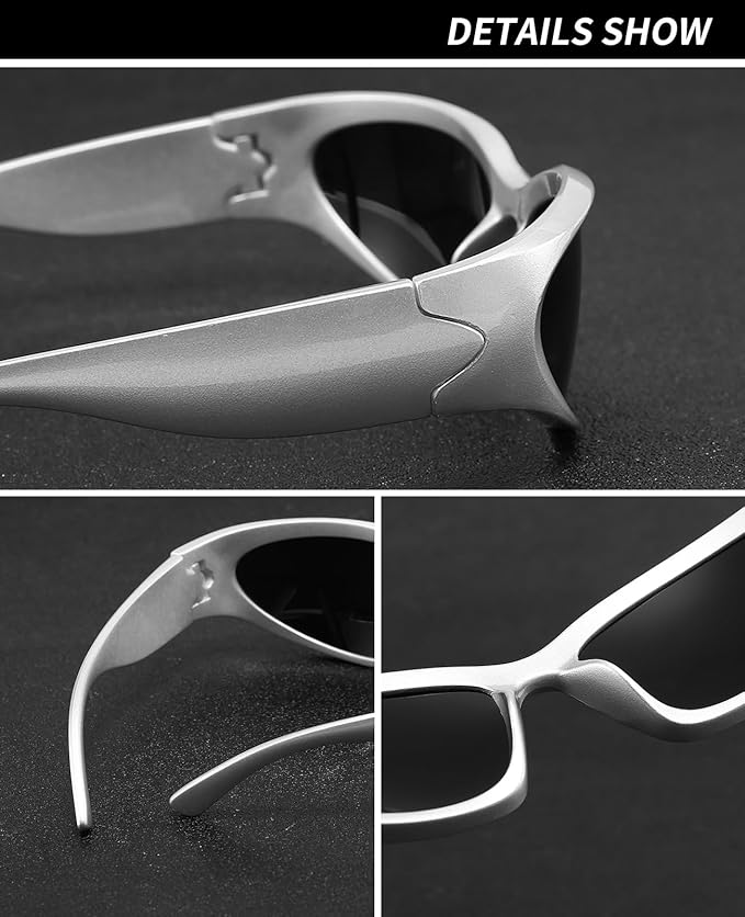 SOAR&EAGLE Y2K 3Pack Polarized sunglasses Wrap Around Men's Women's sunglasses Fashion Sport Shades Sun Glasses