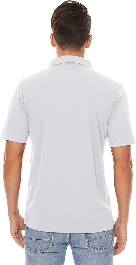 MAGCOMSEN Men's Polo Shirts 3 Buttons Casual Work T Shirts Quick Dry Short Sleeve Golf Shirt Pique Jersey Outdoor Performance