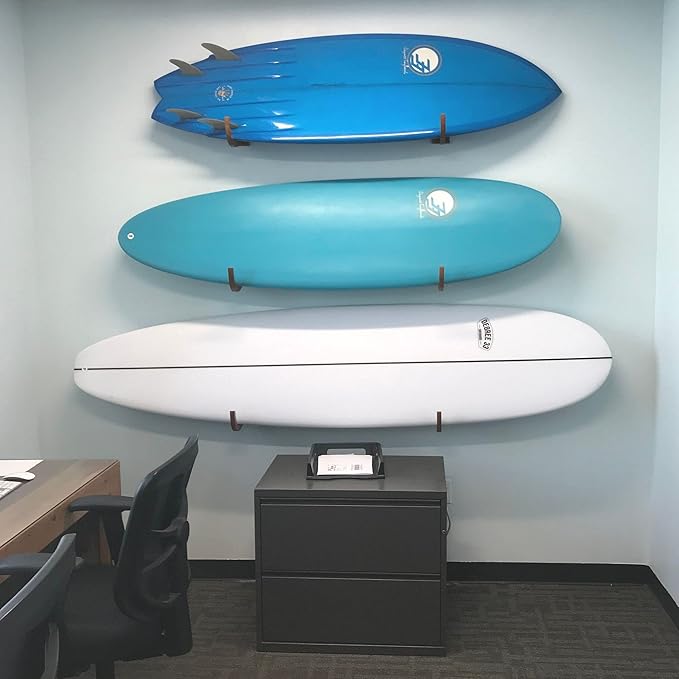 COR Surf Surfboard Wood Rack for Long Boards and Short Boards Works Indoor and Outdoor