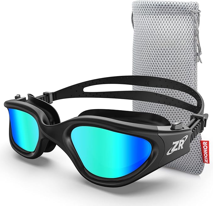 ZIONOR G1 Polarized Swimming Goggles for Unisex Adult Women Anti Fog 100% Anti UV Diving Goggles