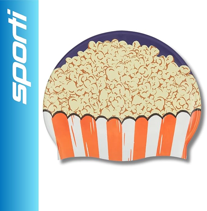 Sporti Silicone Swim Cap for Kids, Unisex Youth Swimming Cap, Protection Bathing Caps for Your Children, Aged 2-10