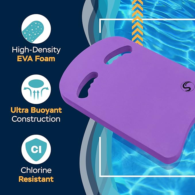 Sunlite Sports Swimming Kickboard - One Size Fits All - A Great Training Aid for Children and Adults
