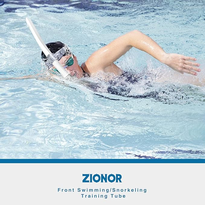 ZIONOR Snorkel Lap Swimming Swimmer Training Diving Snorkeling Comfortable Mouthpiece One-Way Purge Valve for Pool Open Water