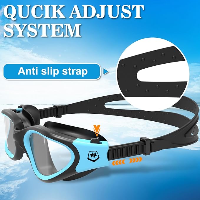 WIN.MAX Polarized Swimming Goggles Swim Pool Goggles Anti Fog Anti UV No Leakage Clear Vision for Men Women Adults Teenagers