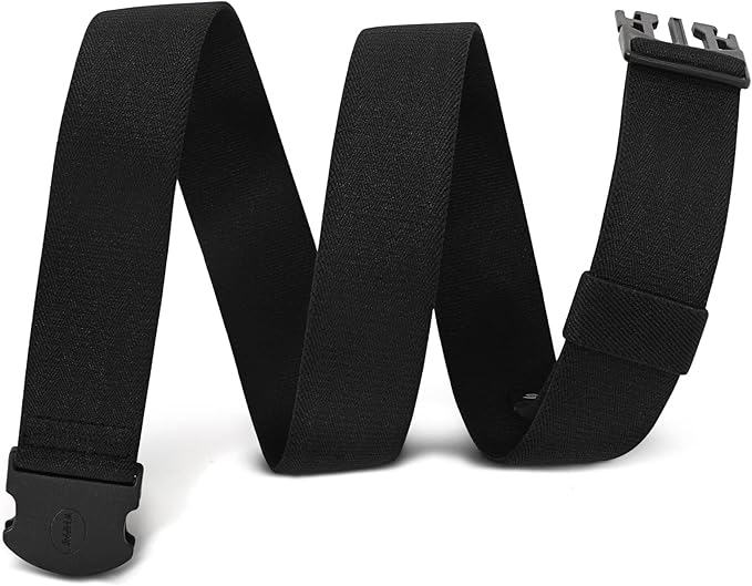 WHIPPY Mens Elastic Stretch Belt Unisex Adventure Web Belt for Women Men with Non-Metal Buckle Adjustable Belts