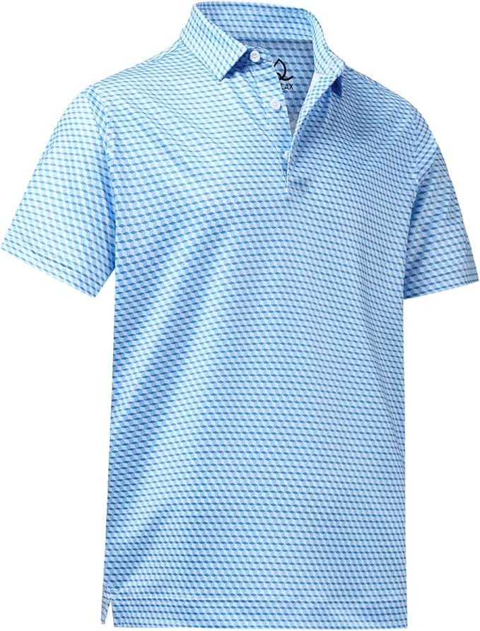 DEOLAX Mens Polo Shirts Fashion Print Mens Golf Shirt Dry Fit Mens Golf Polo Short Sleeve Quick Dry Funny Golf Shirt for Men