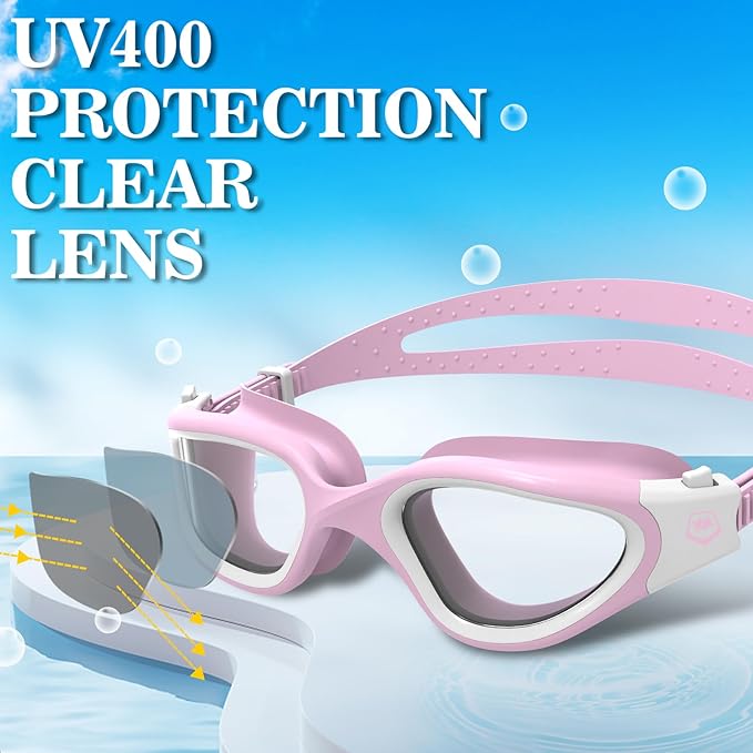 WIN.MAX Polarized Swimming Goggles Swim Pool Goggles Anti Fog Anti UV No Leakage Clear Vision for Men Women Adults Teenagers