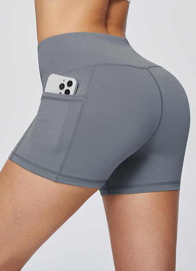 baleaf Women's 8"/ 5"/ 3" Biker Shorts High Waist Yoga Workout Gym Running Volleyball Spandex Shorts with Pockets
