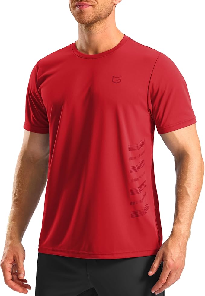 G Gradual Men's Workout Shirts Quick Dry Athletic Running T-Shirts Lightweight Moisture Wicking Short Sleeve Sports Gym Tops