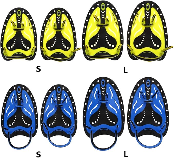 Swim Fins, Adjustable Kids Flippers for Swimming, Professional Swim Hand Paddles, Flat Paddles for Kids, Children, Men, Women