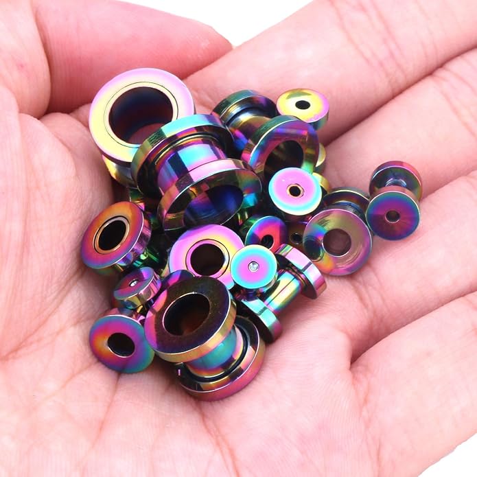 BodyJ4You 37PC Ear Stretching Kit - Beginner Gauges 14G-00G Starter Set - Aftercare Balm Wax - Steel Tapers Single Flare Plugs Screw Fit Tunnels - Women Eyelet Mens Earrings Expander Piercing Jewelry