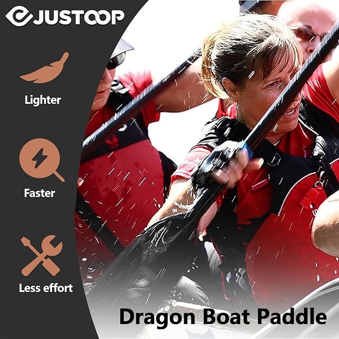Dragon Boat Paddle Lightweight Full Carbon Fiber with Paddle Bag, 120/122/125CM (47/48/49 Inches) and Adjustable Dragon Boat Paddle115-130cm（）, IDBF Approved