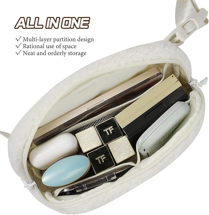 MoKo Fanny Packs for Women Men, Fashion Running Waist Packs, Crossbody Mini Bag Fanny Pack Belt Bag with Adjustable Strap for Running Outdoors Workout Travel Hiking Cycling