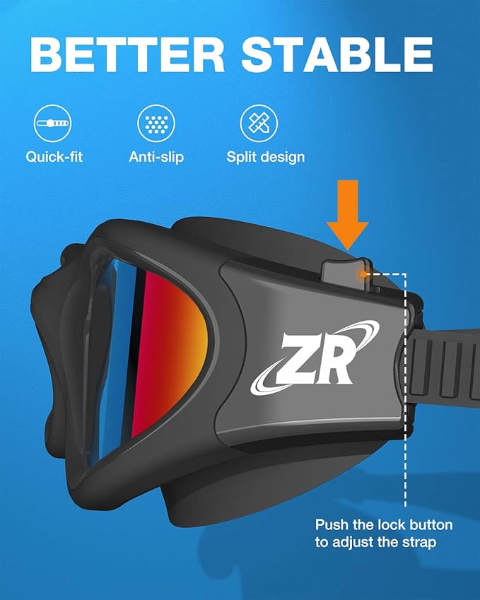 ZIONOR G1 Polarized Swimming Goggles for Unisex Adult Women Anti Fog 100% Anti UV Diving Goggles