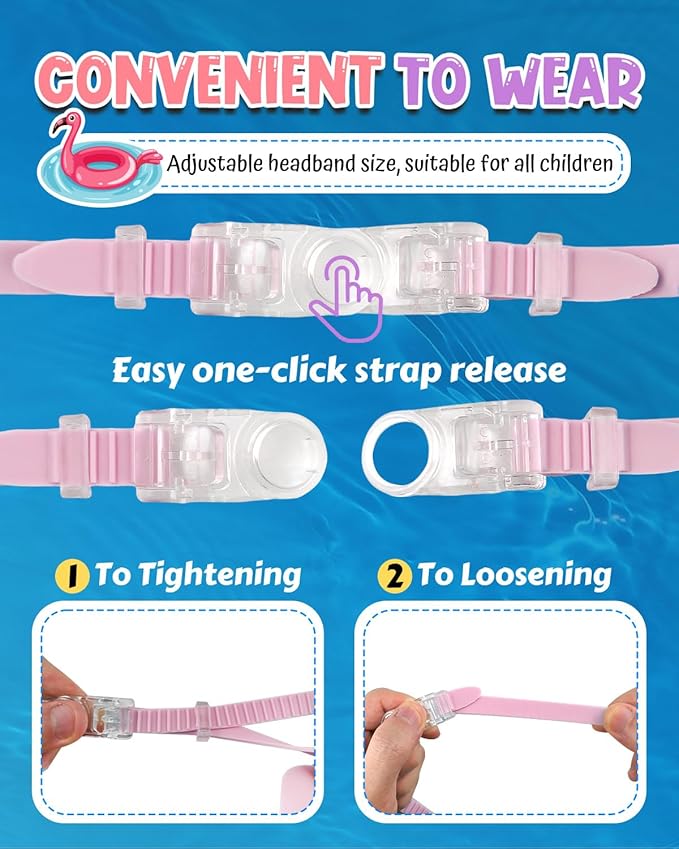 Rantizon Swim Goggles 2 Pack, Wide View Anti Fog&UV Swimming Goggles for Audlt, No Leaking Swim Glasses for Men Women Kids