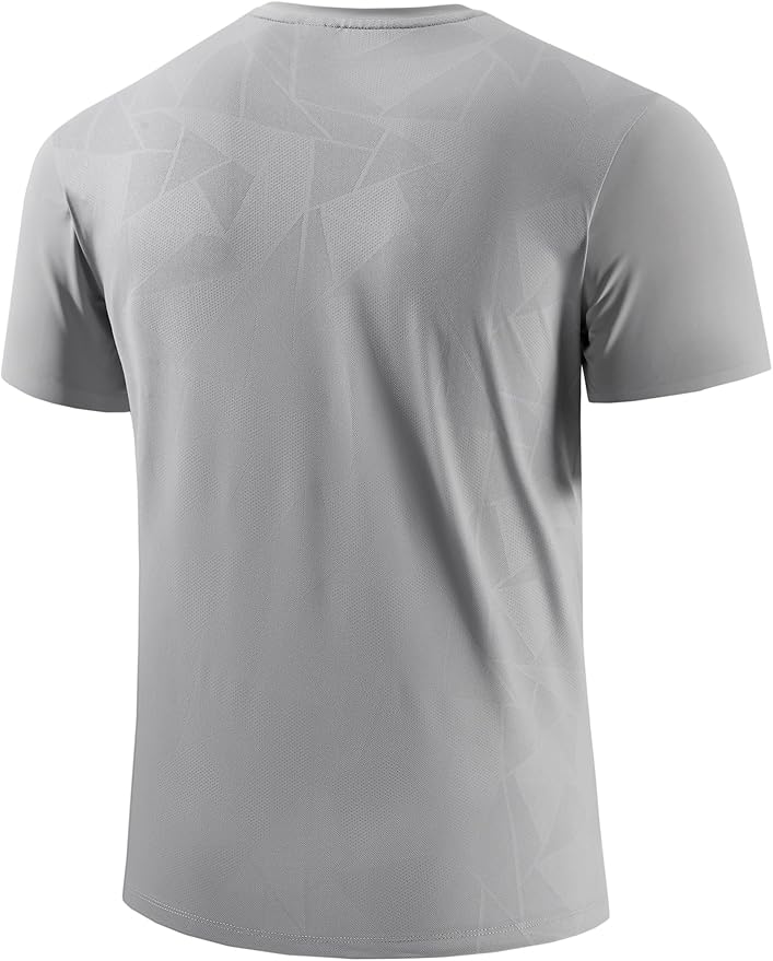 Mens Seamless Workout T-Shirts Lightweight Moisture Wicking Running Hiking Camping Tennis Pickleball Shirts for Men