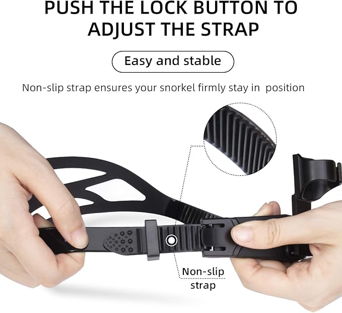 Seago Swim Snorkel for Lap Swimming, Dry Top Front Swimmer Snorkel for Adult Youth, Snorkel Gear Swimming Training Equipment in Pool and Open Water with Comfy Head Pads Food-Grade Silicone Mouthpiece