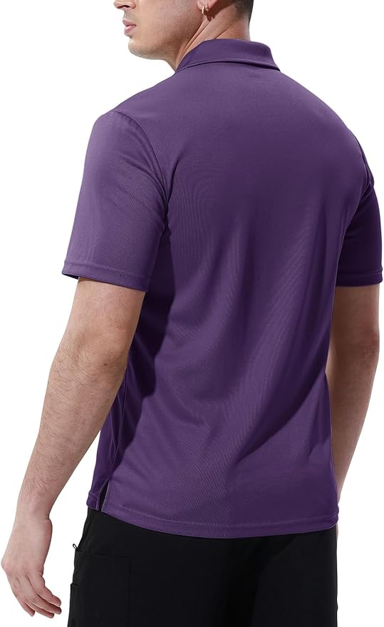 TBMPOY Men's Polo Shirts with Pocket Short Sleeve Quick Dry Casual Sports Outdoor Golf Shirt