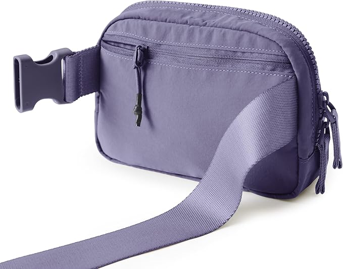 ODODOS Unisex Mini Belt Bag with Adjustable Strap Small Fanny Pack for Workout Running Traveling Hiking, Ultra Violet