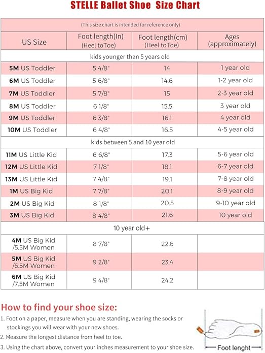 Stelle Ballet Shoes for Girls Toddler Ballet Slippers Soft Leather Boys Dance Shoes for Toddler/Little Kid/Big Kid