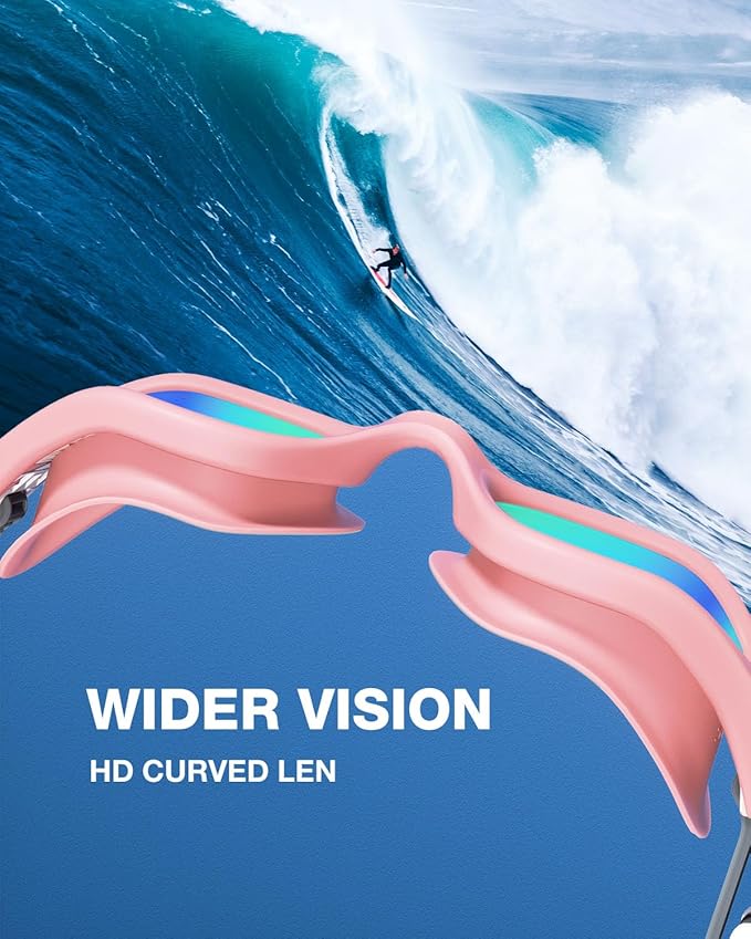 ZIONOR G1 Lite Swim Goggles with Swim Cap Comfortable Anti-fog Swimming Goggles Cap Set for Adult Men Women