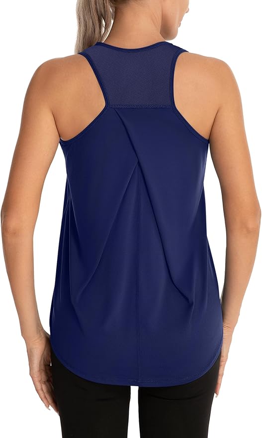Aeuui Womens Workout Tops for Women Racerback Tank Tops Mesh Yoga Shirts Athletic Running Tank Tops Sleeveless Gym Clothes