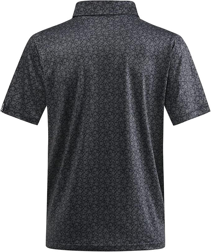 DEOLAX Mens Polo Shirts Fashion Print Mens Golf Shirt Dry Fit Mens Golf Polo Short Sleeve Quick Dry Funny Golf Shirt for Men