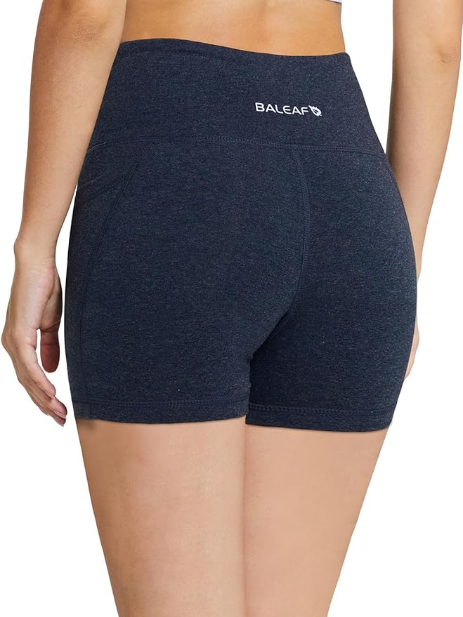 baleaf Women's 8"/ 5"/ 3" Biker Shorts High Waist Yoga Workout Gym Running Volleyball Spandex Shorts with Pockets