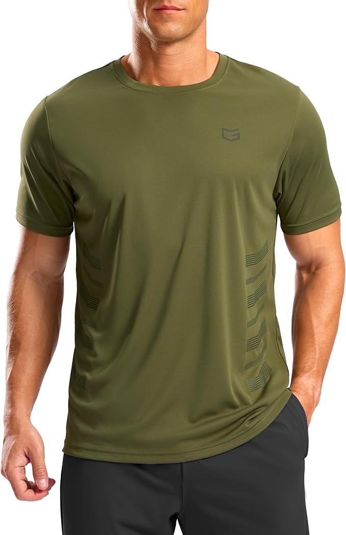 G Gradual Men's Workout Shirts Quick Dry Athletic Running T-Shirts Lightweight Moisture Wicking Short Sleeve Sports Gym Tops