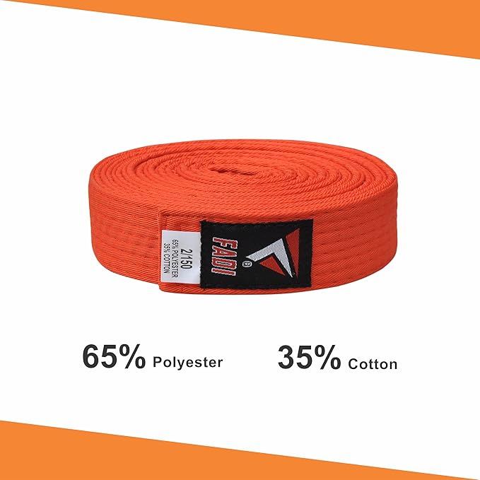Martial Arts Belt for Karate, Judo, Aikido and Taekwondo - Durable Cotton-Polyester Blend for Adults and Kids