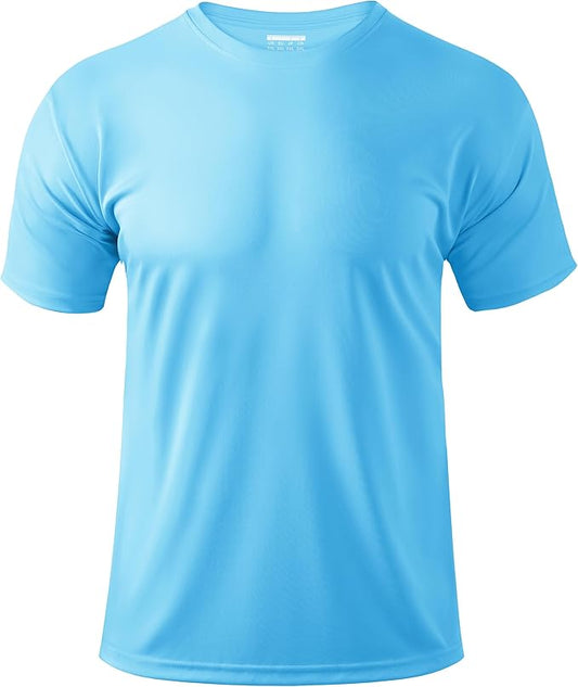 Boladeci Men's Swim Shirt Short Sleeve UPF 50+ Sun Protection SPF UV Moisture Wicking Lightweight Quick Dry Rash Guard