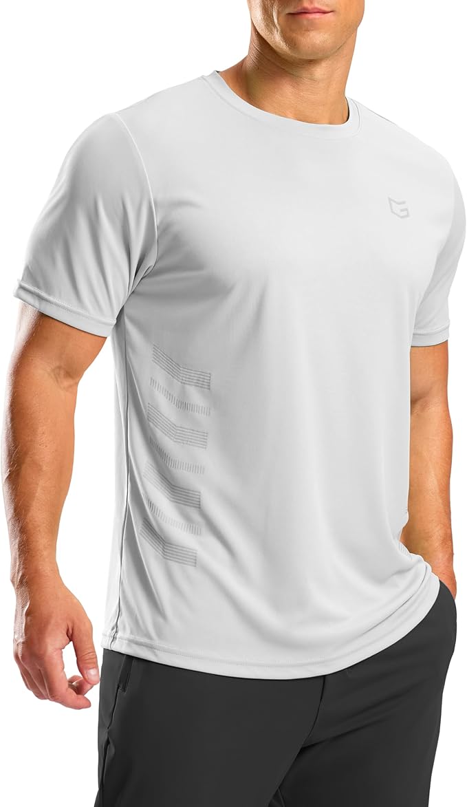 G Gradual Men's Workout Shirts Quick Dry Athletic Running T-Shirts Lightweight Moisture Wicking Short Sleeve Sports Gym Tops