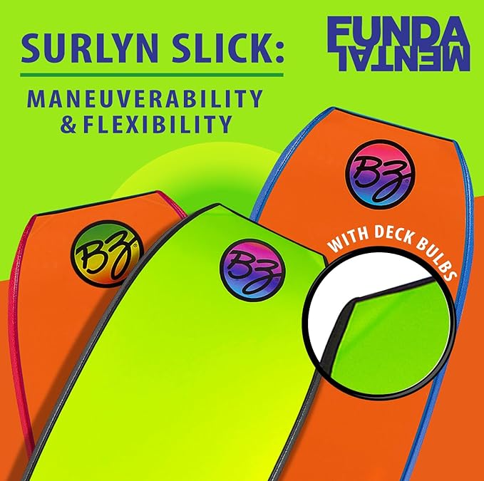 BZ Bodyboards - Fundamental Bodyboard - Advanced Riders - Zero-G Polypro Core - Surlyn Slick - 8LB H-Cell Deck - Crescent Tail - Advanced Riders, Superior Performance