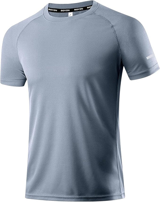 Boyzn 1, 3, 5 or 7 Pack Men's Workout Running Shirts, Dry Fit Moisture Wicking T-Shirt, Gym Athletic Short Sleeve Tee Shirts
