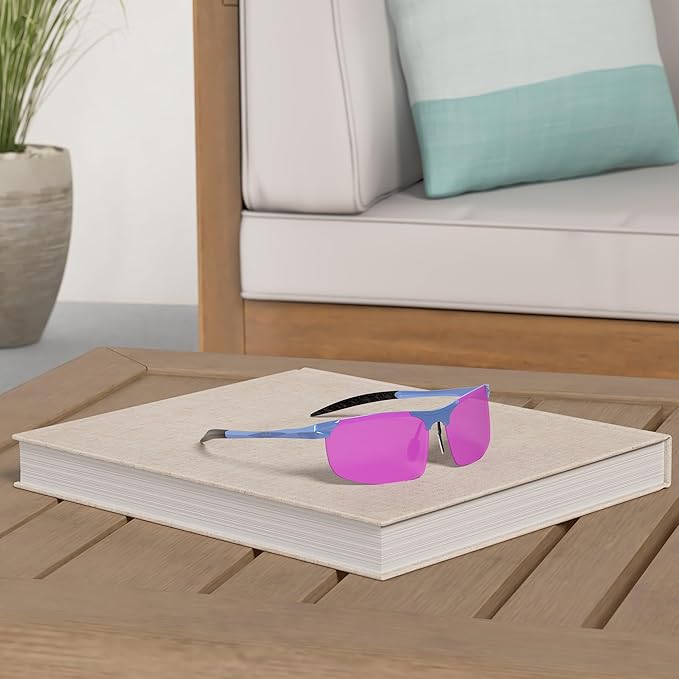 ATTCL Men's Sports Polarized Sunglasses Men for Driving running Fishing Golf - UV Protection Sun glasses Metal Frame