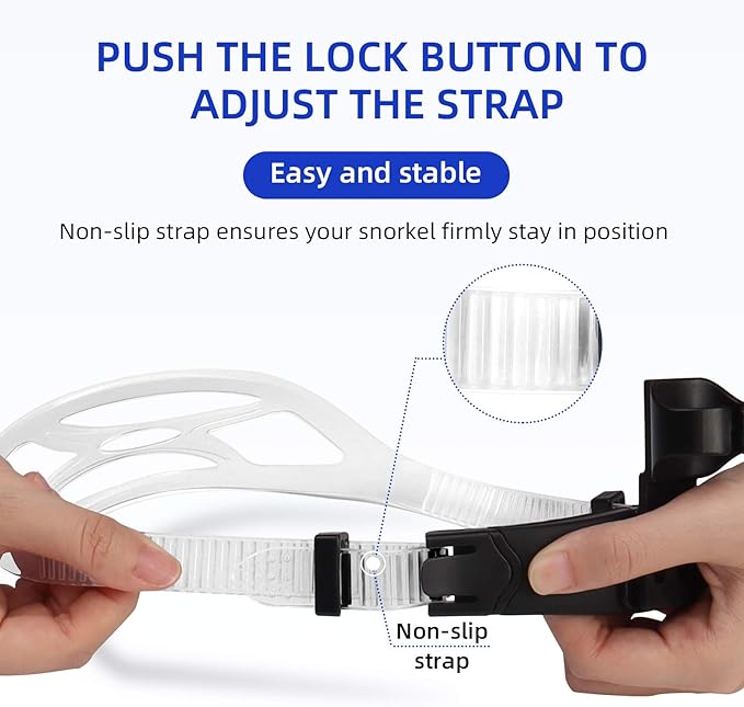 Seago Swim Snorkel for Lap Swimming, Dry Top Front Swimmer Snorkel for Adult Youth, Snorkel Gear Swimming Training Equipment in Pool and Open Water with Comfy Head Pads Food-Grade Silicone Mouthpiece