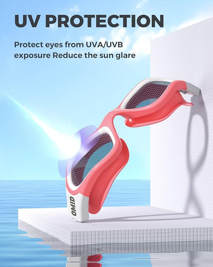 OMID Swim Goggles, P2 Polarized Swimming Goggles for Men Anti-fog Goggles Swimming for Adult Women