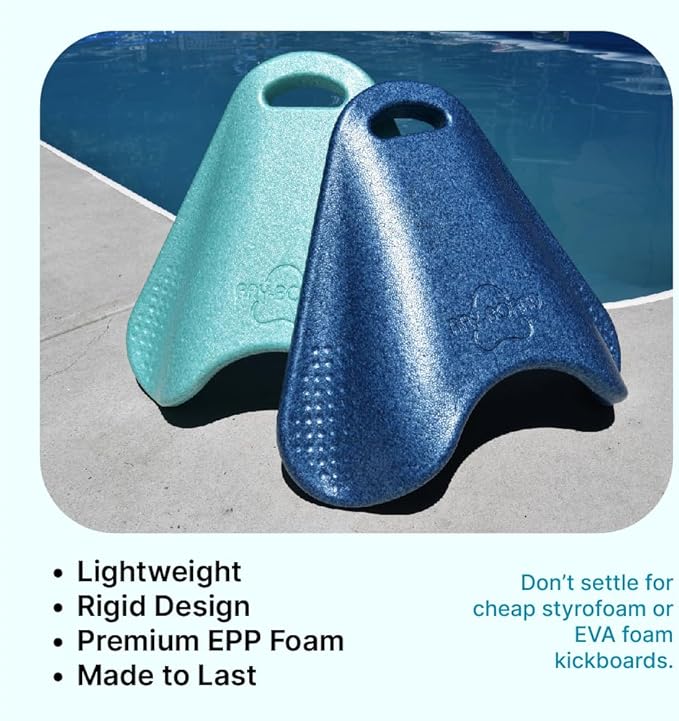 Swim Kickboard: Ergonomic for Comfort and Performance- Promotes Natural Swimming Position, Supportive Kick Board | Advanced Workout and Training Equipment for Pool