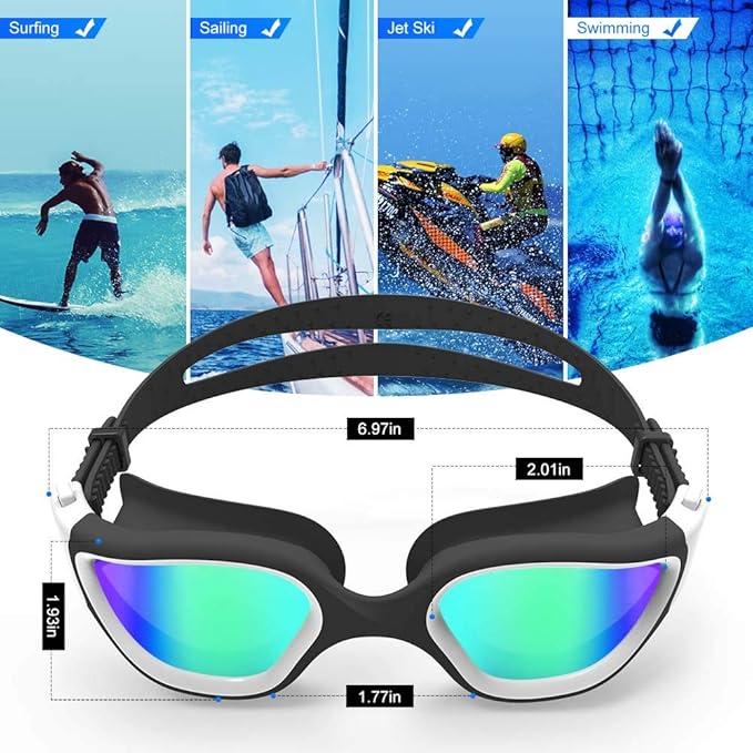 ZIONOR G1 Polarized Swimming Goggles for Unisex Adult Women Anti Fog 100% Anti UV Diving Goggles