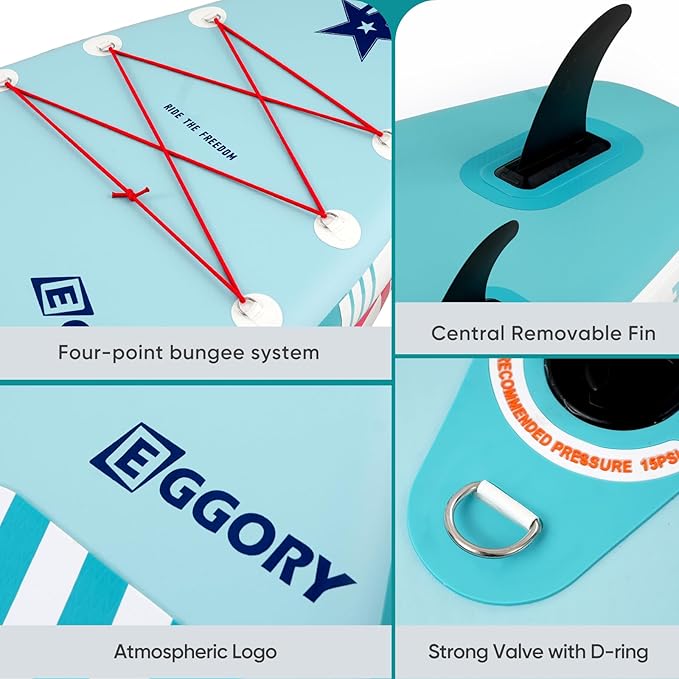 Inflatable Paddle Board,Stand Up Paddle Board Set, Extra Wide SUP Board with Removable Fin, Floating Paddle, Hand Pump, Waterproof Phone Pouch,Traveling Board