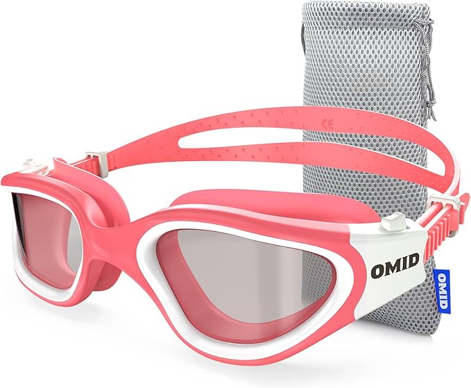OMID Swim Goggles, P2 Polarized Swimming Goggles for Men Anti-fog Goggles Swimming for Adult Women