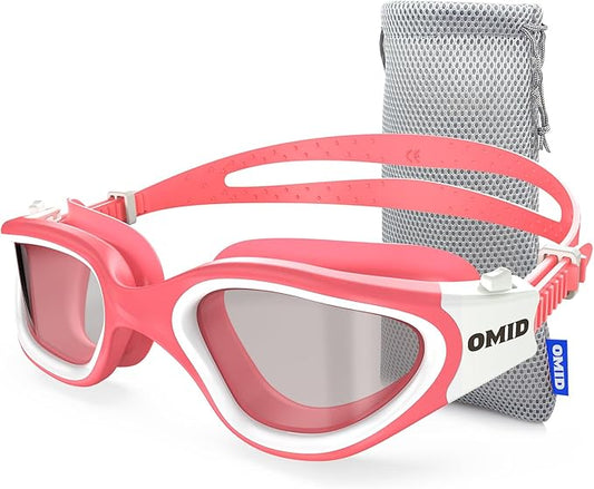 OMID Swim Goggles, P2 Polarized Swimming Goggles for Men Anti-fog Goggles Swimming for Adult Women