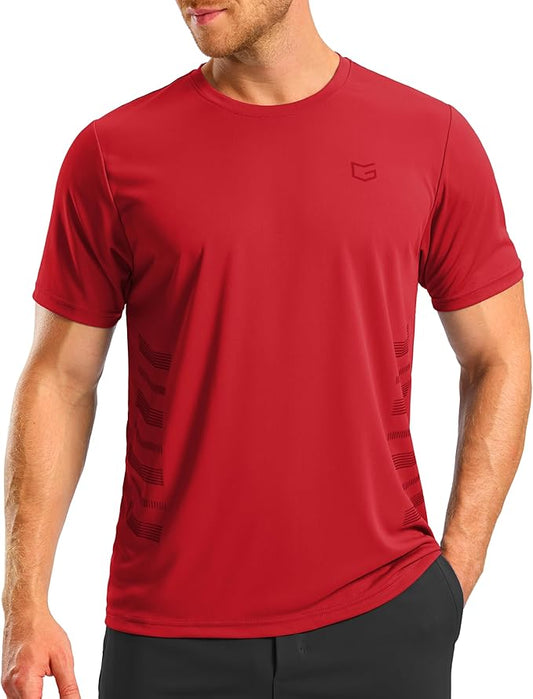 G Gradual Men's Workout Shirts Quick Dry Athletic Running T-Shirts Lightweight Moisture Wicking Short Sleeve Sports Gym Tops
