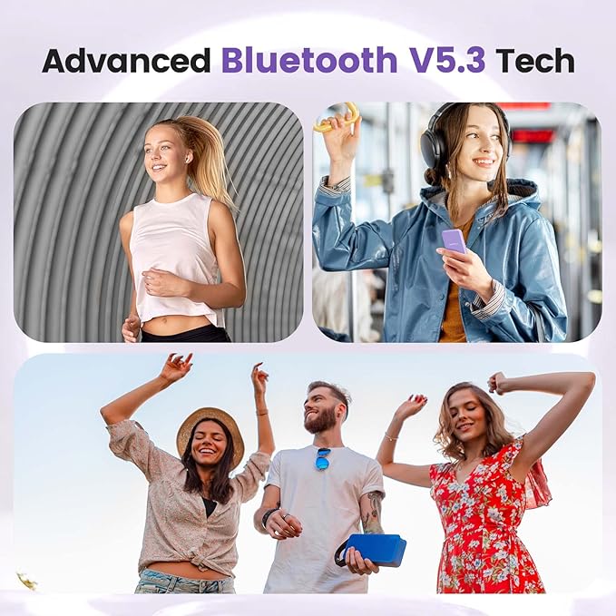 32GB MP3 Player with Bluetooth 5.3, AGPTEK A09X 2.4" Screen Portable Music Player with Speaker Lossless Sound with FM Radio, Voice Recorder, Supports up to 128GB, Purple