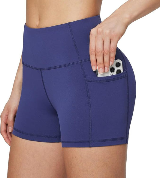 baleaf Women's 8"/ 5"/ 3" Biker Shorts High Waist Yoga Workout Gym Running Volleyball Spandex Shorts with Pockets